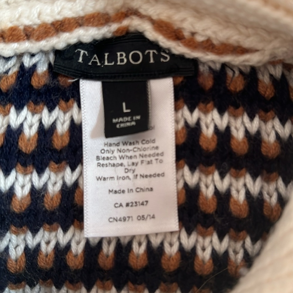 Talbots poncho/sweater - Picture 3 of 6